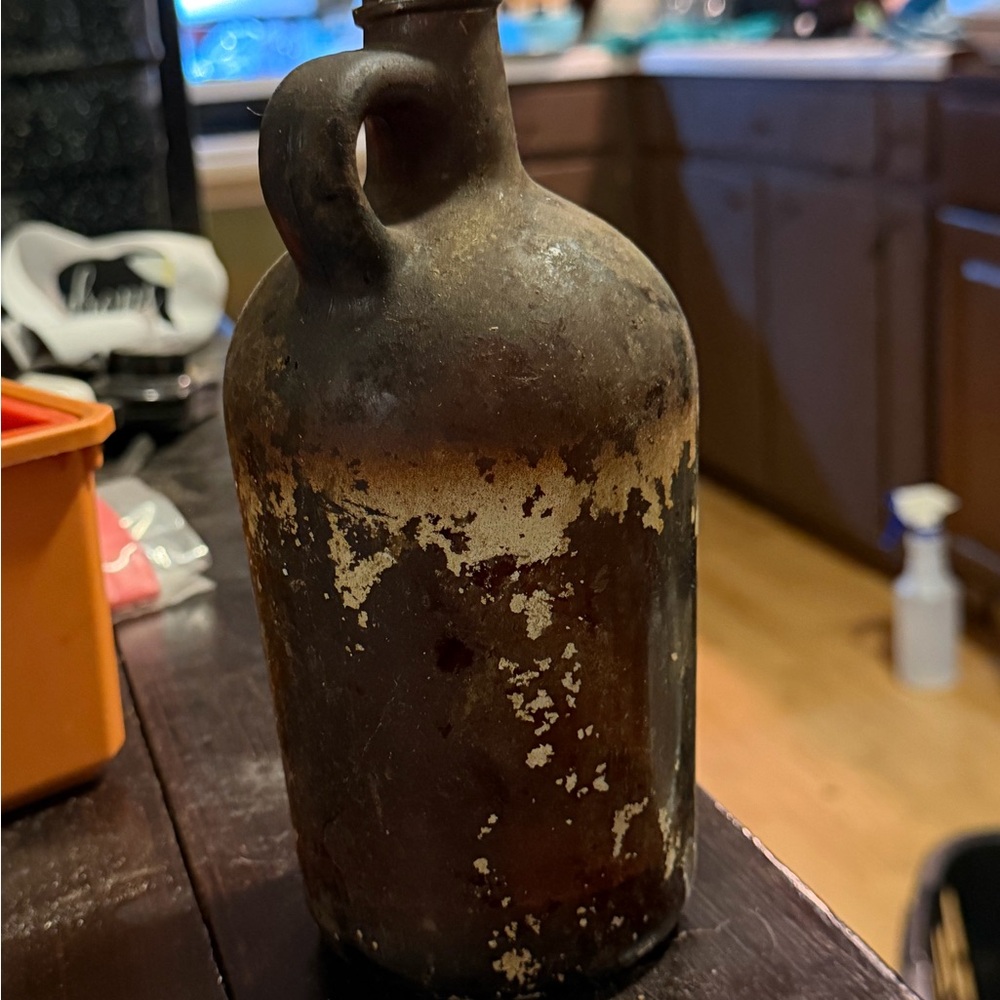 Vintage Brown Jug with Handle